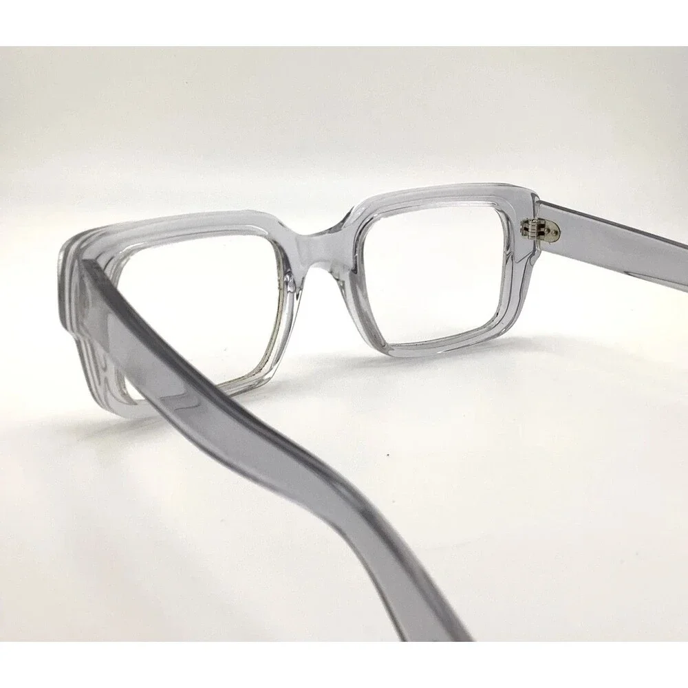 Kirk & Kirk Percy C8 Eyeglass Frames Clear Grey Square Acrylic 50-22 France